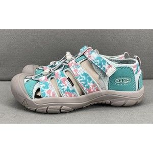 Keen Sandals Six Size 6 Youth Newport H2 Aqua Teal Camo Pink Icing Big Kids Shoe
